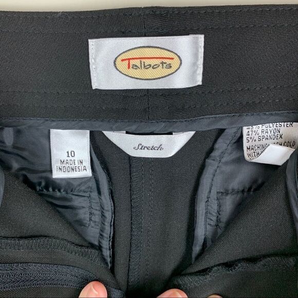 Talbots Stretch Black Dress Pants Sz 10 EUC - Picture 7 of 9